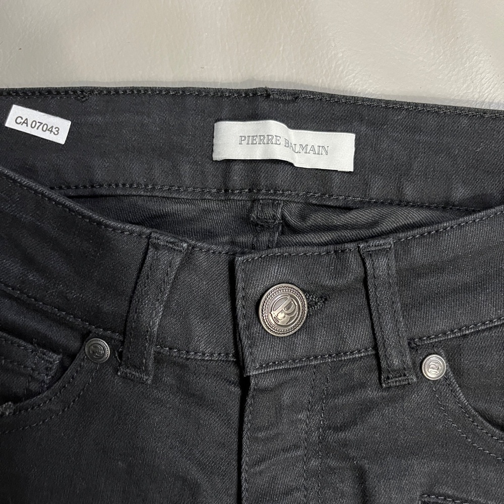 NWT - Pierre Balmain Women’s Distressed Skinny Jeans - Made in Italy - Size 26 - Picture 5 of 10